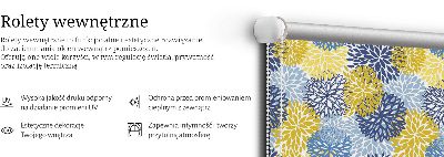 Store occultant fenêtre avec motif de plantes peintes
