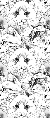 Store fenêtre intérieur avec chats dessinés