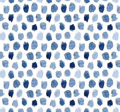 Store enrouleur occultant avec des taches peintes en bleu