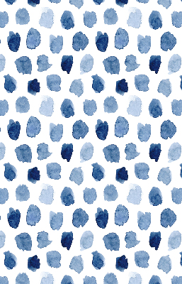 Store enrouleur occultant avec des taches peintes en bleu