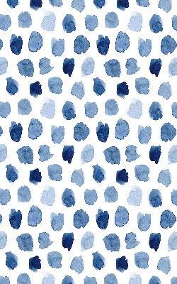 Store enrouleur occultant avec des taches peintes en bleu