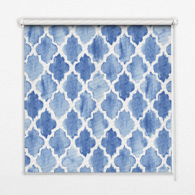 Store occultant fenetre avec motif peint
