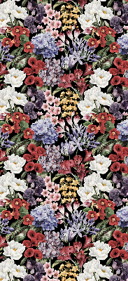 Store fenêtre intérieur fleurs colorées