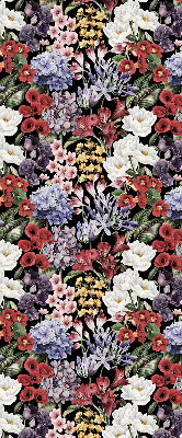 Store fenêtre intérieur fleurs colorées