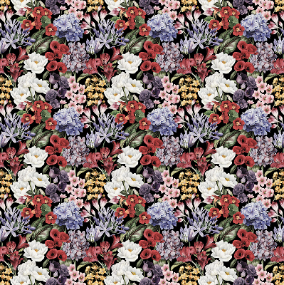 Store fenêtre intérieur fleurs colorées