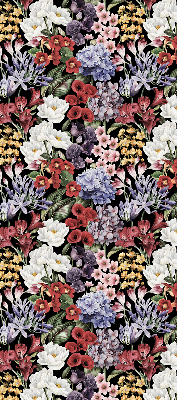 Store fenêtre intérieur fleurs colorées