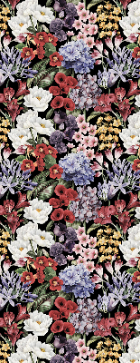 Store fenêtre intérieur fleurs colorées