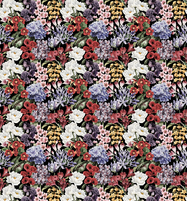 Store fenêtre intérieur fleurs colorées