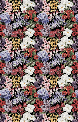 Store fenêtre intérieur fleurs colorées