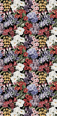 Store fenêtre intérieur fleurs colorées