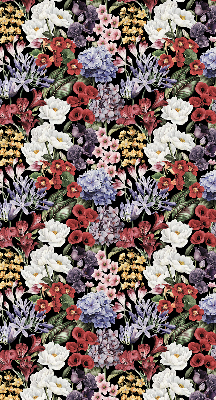 Store fenêtre intérieur fleurs colorées