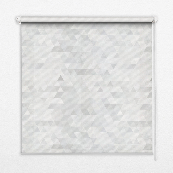 Store occultant fenêtre de motif triangulaire gris