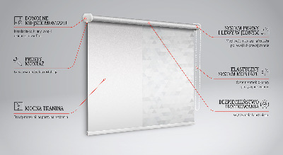 Store occultant fenêtre de motif triangulaire gris