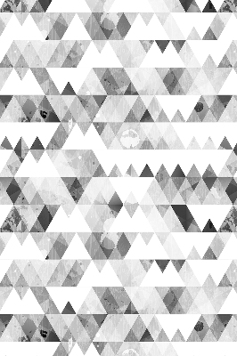 Store enrouleur occultant à motif triangulaire gris