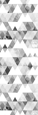 Store enrouleur occultant à motif triangulaire gris