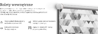 Store enrouleur occultant à motif triangulaire gris