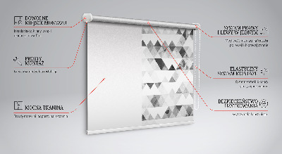 Store enrouleur occultant à motif triangulaire gris