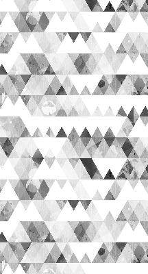 Store enrouleur occultant à motif triangulaire gris