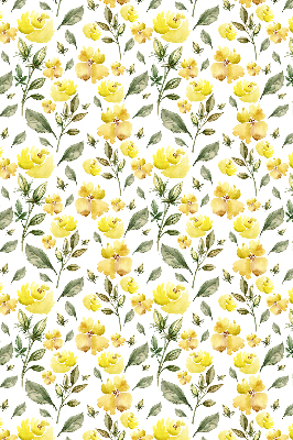 Store enrouleur occultant à fleurs jaunes