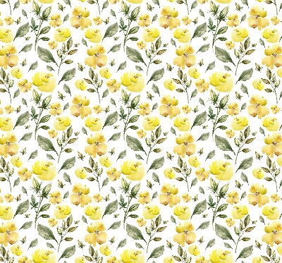 Store enrouleur occultant à fleurs jaunes