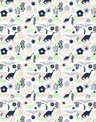 Store occultant fenêtre à dinosaures colorés