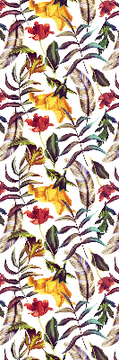 Store fenêtre intérieur avec fleurs colorées