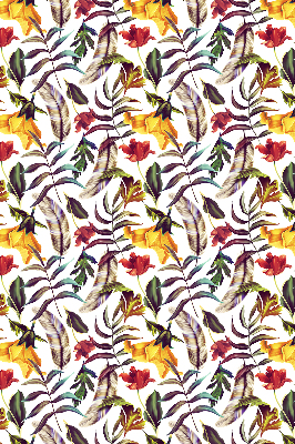 Store fenêtre intérieur avec fleurs colorées