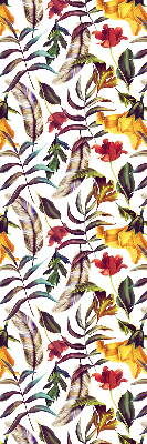 Store fenêtre intérieur avec fleurs colorées