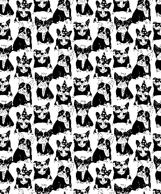 Store occultant fenêtre avec motif de chiens dessinés
