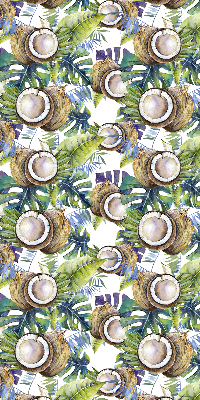 Store occultant fenêtre Les noix de coco et leurs feuilles
