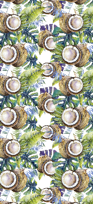 Store occultant fenêtre Les noix de coco et leurs feuilles