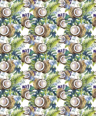 Store occultant fenêtre Les noix de coco et leurs feuilles