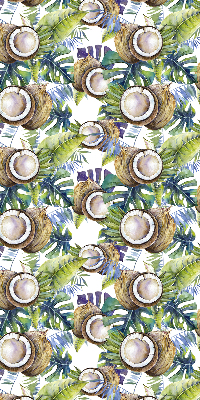 Store occultant fenêtre Les noix de coco et leurs feuilles