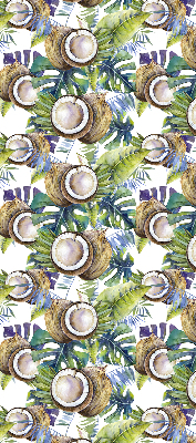 Store occultant fenêtre Les noix de coco et leurs feuilles