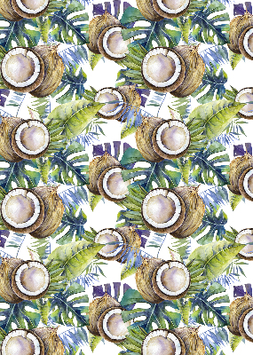 Store occultant fenêtre Les noix de coco et leurs feuilles