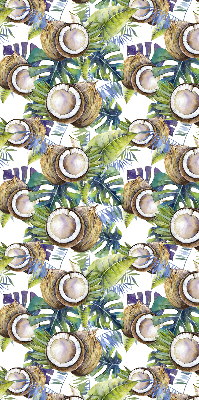 Store occultant fenêtre Les noix de coco et leurs feuilles