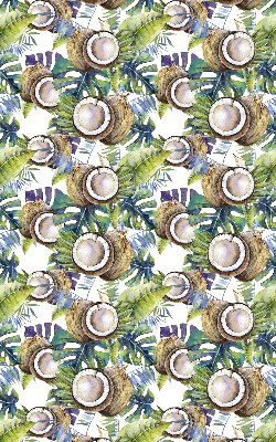 Store occultant fenêtre Les noix de coco et leurs feuilles