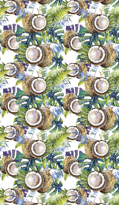 Store occultant fenêtre Les noix de coco et leurs feuilles