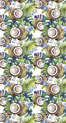 Store occultant fenêtre Les noix de coco et leurs feuilles