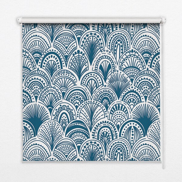 Store enrouleur occultant avec motif bleu