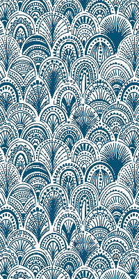 Store enrouleur occultant avec motif bleu
