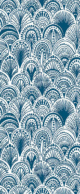 Store enrouleur occultant avec motif bleu