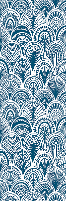 Store enrouleur occultant avec motif bleu