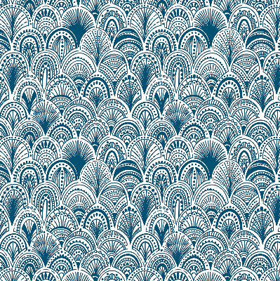 Store enrouleur occultant avec motif bleu