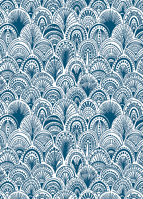 Store enrouleur occultant avec motif bleu