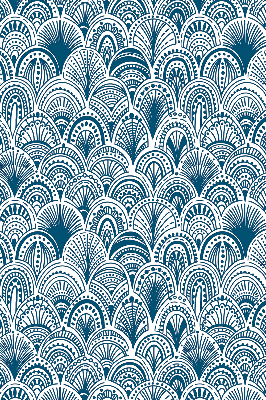 Store enrouleur occultant avec motif bleu