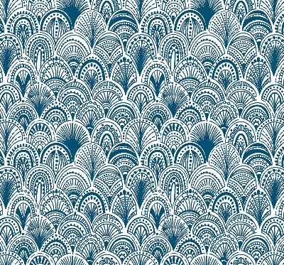 Store enrouleur occultant avec motif bleu