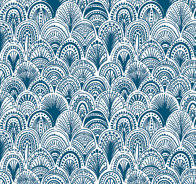 Store enrouleur occultant avec motif bleu