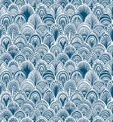 Store enrouleur occultant avec motif bleu