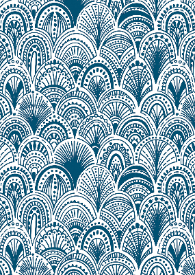 Store enrouleur occultant avec motif bleu
